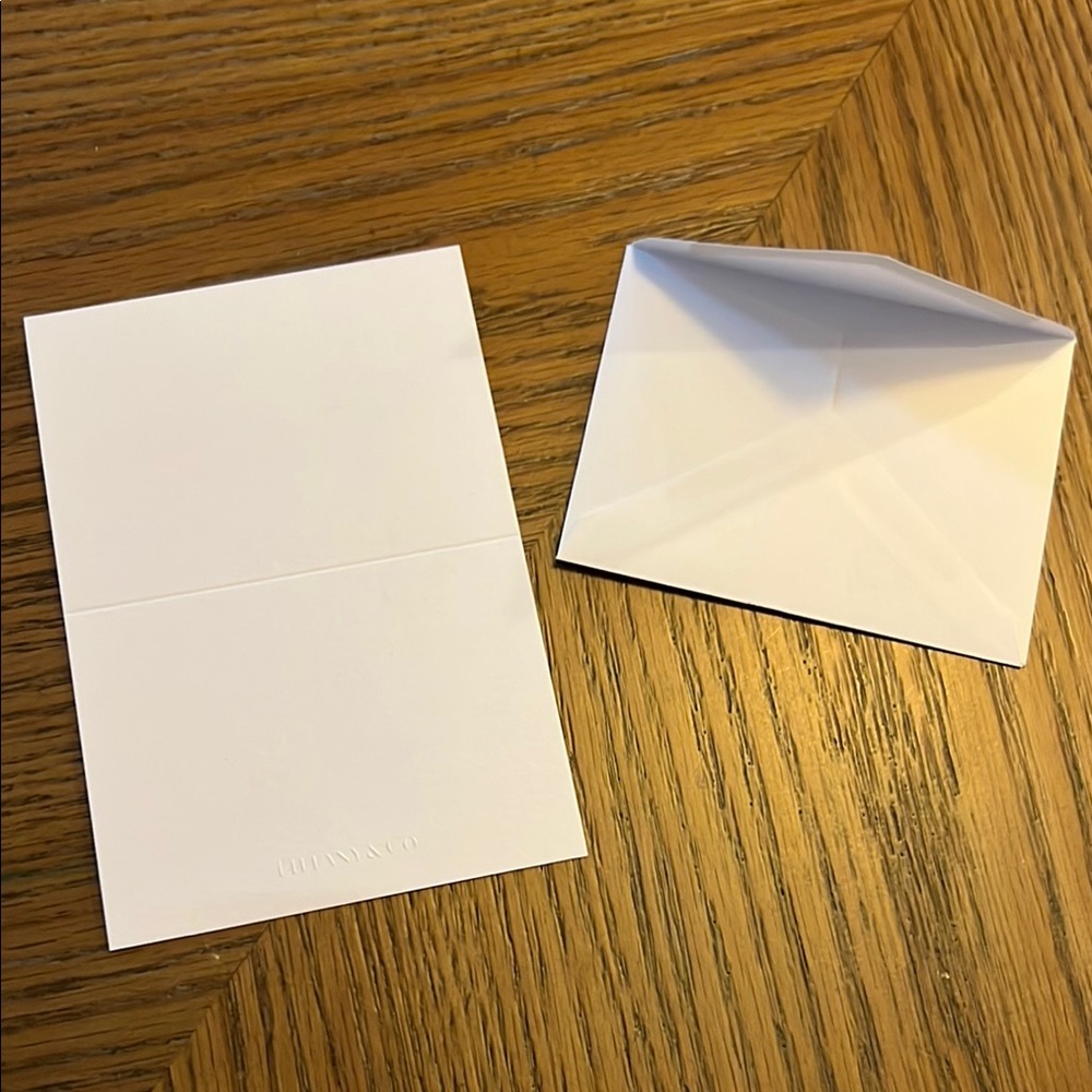 Tiffany & Co. Blank Card & Envelope Gifting Stationery